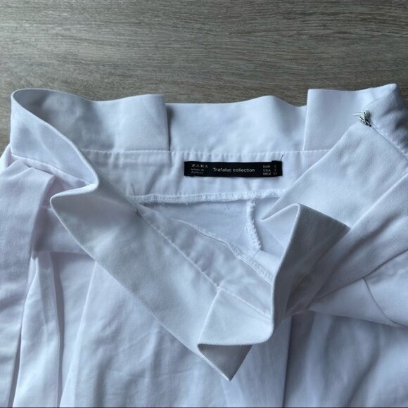 Zara Paperbag Waist High Waist White  Shorts - Picture 6 of 14